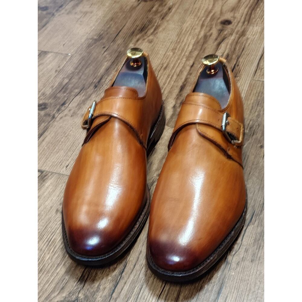 Allen Edmonds Warwick Single Monk Strap Leather Oxfords Dress Shoes Size 10.5D